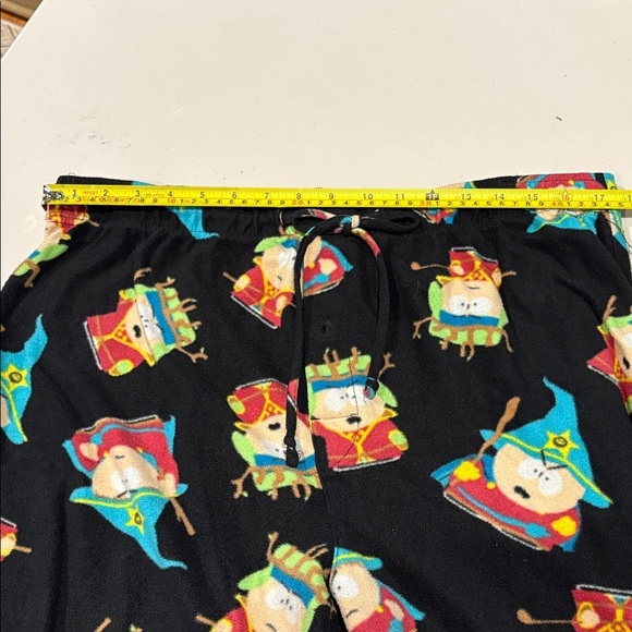 Southpark Men's Pajama Pants. Flannel. Black.  Size XL - Picture 8 of 11